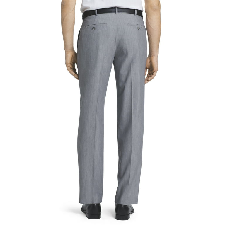 Van Heusen Men's Flex Straight Fit Flat Front Non Iron Pant Gray Size 30-40